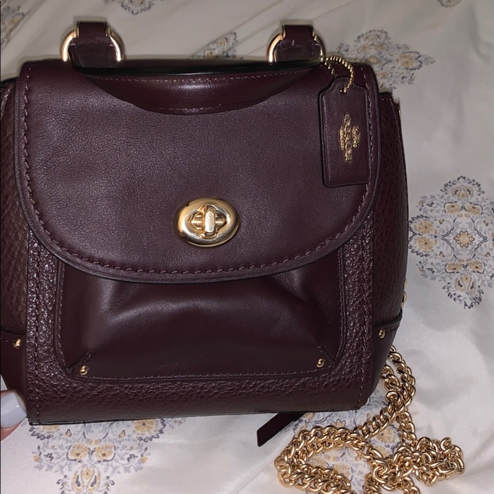 Authentic leather coach bag
